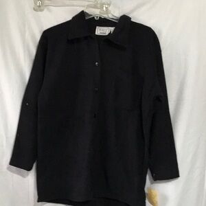Vintage Bizzit fleece button up front pocket.